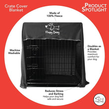 Load image into Gallery viewer, Extra Large Crate Cover Fits 42 Inch Dog Crates or Smaller. Easy to Put On, Take Off, and Adjust. Doubles as a Comfy Blanket. Slate Gray Lightweight and Breathable Polar Fleece
