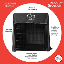 Load image into Gallery viewer, Extra Large Crate Cover Fits 42 Inch Dog Crates or Smaller. Easy to Put On, Take Off, and Adjust. Doubles as a Comfy Blanket. Slate Gray Lightweight and Breathable Polar Fleece