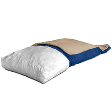 Load image into Gallery viewer, Extra Large Dog Bed with Blended Memory Foam, Removable Cover and Waterproof Liner. Made for Dogs up to 100lbs or More. (Blue and Beige)