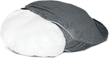 Load image into Gallery viewer, Floppy Dawg Universal Round Dog Bed Replacement Cover. Removable and Machine Washable Cover for Donut and Round Beds. XL 43W. Gray with Gray Top