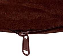 Load image into Gallery viewer, Floppy Dawg Universal Round Dog Bed Replacement Cover. Removable and Machine Washable Cover for Donut and Round Beds. XL 43W. Brown with Beige Top