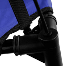 Load image into Gallery viewer, Just Chillin' Elevated Dog Bed Cot with Removable Canopy. Lightweight and Portable. High Quality Steel Construction. Large Blue 36” L x 30” W x 43” H