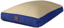 Load image into Gallery viewer, Large Dog Bed Replacement Cover and Waterproof Liner for Pillows up to 40” L x 28” W – Blue and Beige