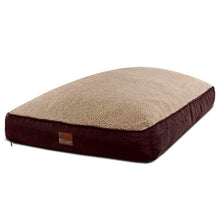 Load image into Gallery viewer, Large Dog Bed with Blended Memory Foam, Removable Cover and Waterproof Liner. Made for Dogs up to 90lbs. (Brown and Beige)