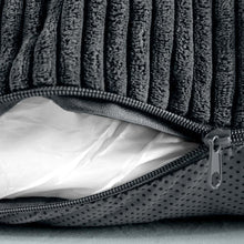 Load image into Gallery viewer, Floppy Dawg Universal Round Dog Bed Replacement Cover. Removable and Machine Washable Cover for Donut and Round Beds. XL 43W. Gray with Gray Top