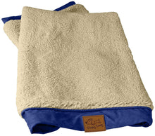 Load image into Gallery viewer, Large Dog Bed Replacement Cover and Waterproof Liner for Pillows up to 40” L x 28” W – Blue and Beige