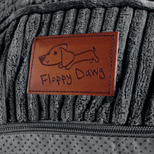 Load image into Gallery viewer, Floppy Dawg Universal Round Dog Bed Replacement Cover. Removable and Machine Washable Cover for Donut and Round Beds. XL 43W. Gray with Gray Top