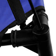 Load image into Gallery viewer, Just Chillin' Elevated Dog Bed Cot with Removable Canopy. Lightweight and Portable. High Quality Steel Construction. Medium Blue 30” L x 24” W x 28” H