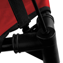 Load image into Gallery viewer, Just Chillin' Elevated Dog Bed Cot with Removable Canopy. Lightweight and Portable. High Quality Steel Construction. Medium Red 30” L x 24” W x 28” H