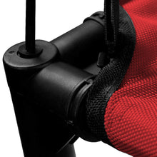 Load image into Gallery viewer, Just Chillin' Elevated Dog Bed Cot with Removable Canopy. Lightweight and Portable. High Quality Steel Construction. Medium Red 30” L x 24” W x 28” H