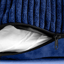 Load image into Gallery viewer, Large Dog Bed Replacement Cover for Pillows up to 40” L x 28” W – Blue and Beige