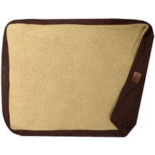 Load image into Gallery viewer, Extra Large Dog Bed Replacement Cover for Pillows up to 48” L x 30” W – Brown and Beige