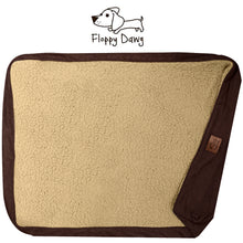 Load image into Gallery viewer, Medium Dog Bed Replacement Cover for Pillows up to 30” L x 19” W – Brown and Beige
