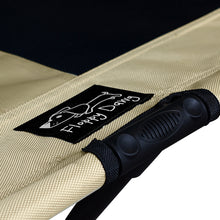Load image into Gallery viewer, Just Chillin’ Elevated Dog Bed. LuxLife Edition - Premium Cot Includes Two Designer Canopies. Lightweight and Portable, Indoor or Outdoor. Chill in Style on Raised Breathable Mesh Fabric. Large 36 L x 30 W x 43 H