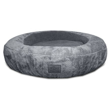 Load image into Gallery viewer, Medium Round Bolster Dog Bed Replacement Cover for Beds up to 30&quot; W – Gray
