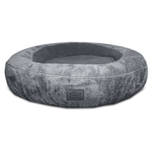 Load image into Gallery viewer, Medium Round Bolster Dog Bed Replacement Cover for Beds up to 30" W – Gray