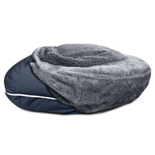 Load image into Gallery viewer, Medium Round Bolster Dog Bed Replacement Cover for Beds up to 30" W – Gray