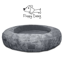 Load image into Gallery viewer, Medium Round Bolster Dog Bed Replacement Cover for Beds up to 30" W – Gray