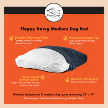 Load image into Gallery viewer, Medium Dog Bed with Blended Memory Foam, Removable Cover and Waterproof Liner. Made for Dogs up to 40lbs. (Gray)