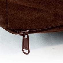 Load image into Gallery viewer, Medium Dog Bed Replacement Cover for Pillows up to 30” L x 19” W – Brown and Beige