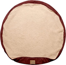 Load image into Gallery viewer, Floppy Dawg Universal Round Dog Bed Replacement Cover. Removable and Machine Washable Cover for Donut and Round Beds. XL 43W. Brown with Beige Top
