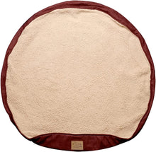 Load image into Gallery viewer, Floppy Dawg Universal Round Dog Bed Replacement Cover. Removable and Machine Washable Cover for Donut and Round Beds. Large 36W. Brown with Beige Top
