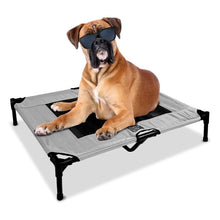 Load image into Gallery viewer, Just Chillin&#39; Elevated Dog Bed Cot. Lightweight and Portable.  High Quality Steel Construction. 36&quot; L x 30&quot; W x 7.5&quot; H
