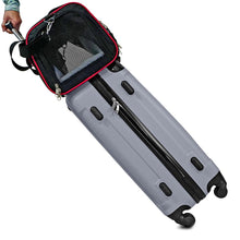 Load image into Gallery viewer, 3 in 1 Pet Carrier with Wheels for Dogs and Cats Up to 12 Pounds. Soft Sided Tote, Mesh Ventilation Windows, Removable Wheels. Airline Approved

