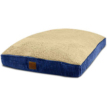 Load image into Gallery viewer, Extra Large Dog Bed Replacement Cover for Pillows up to 48” L x 30” W – Blue and Beige
